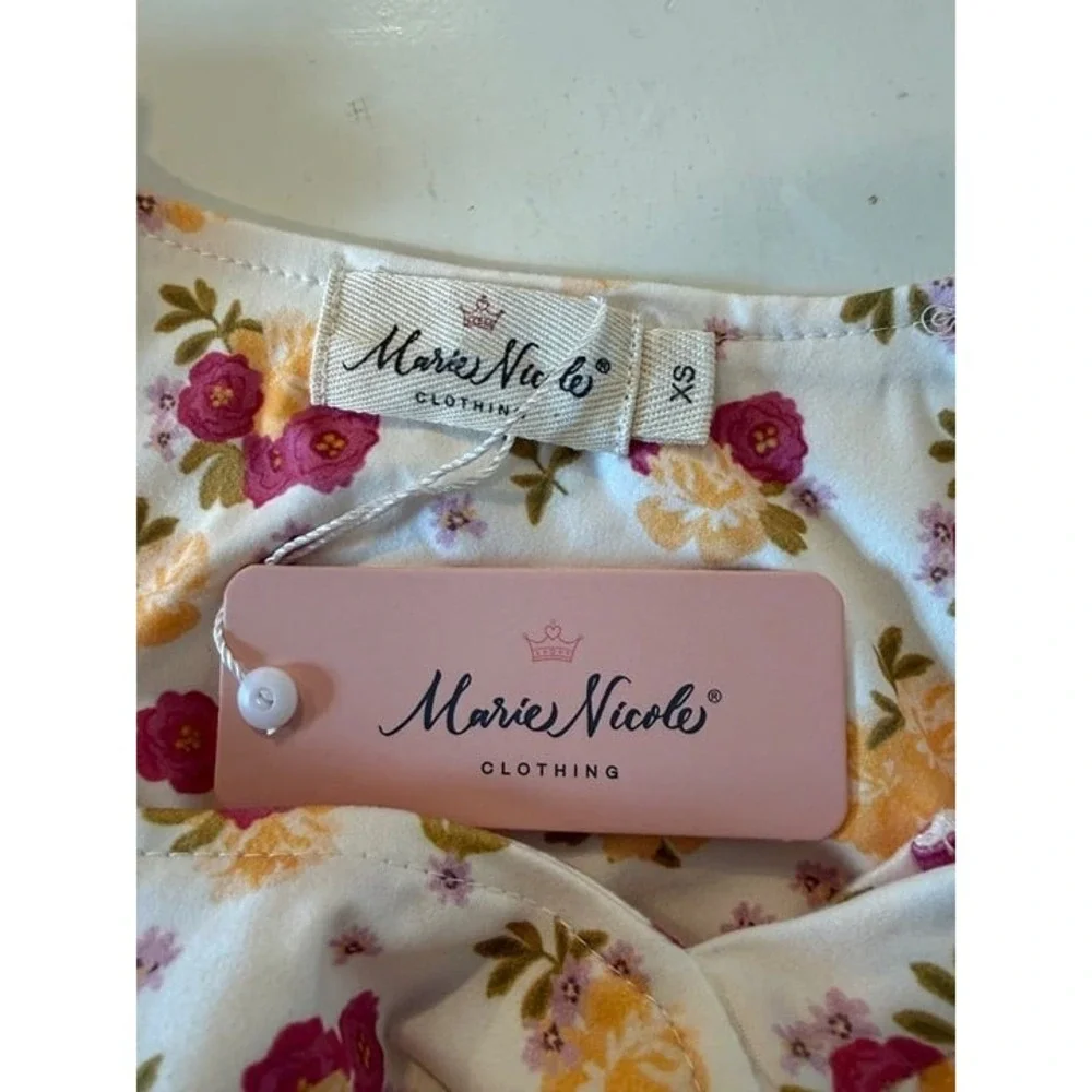 NWT Marie Nicole XS 18-24 Tiered Dress Floral